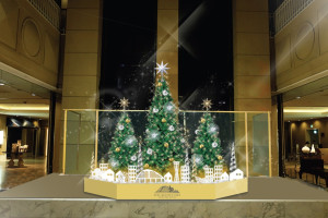 画像：ロビーのクリスマスディスプレイ
