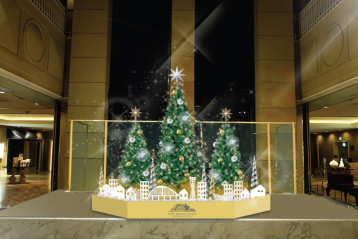 画像：ロビーのクリスマスディスプレイ